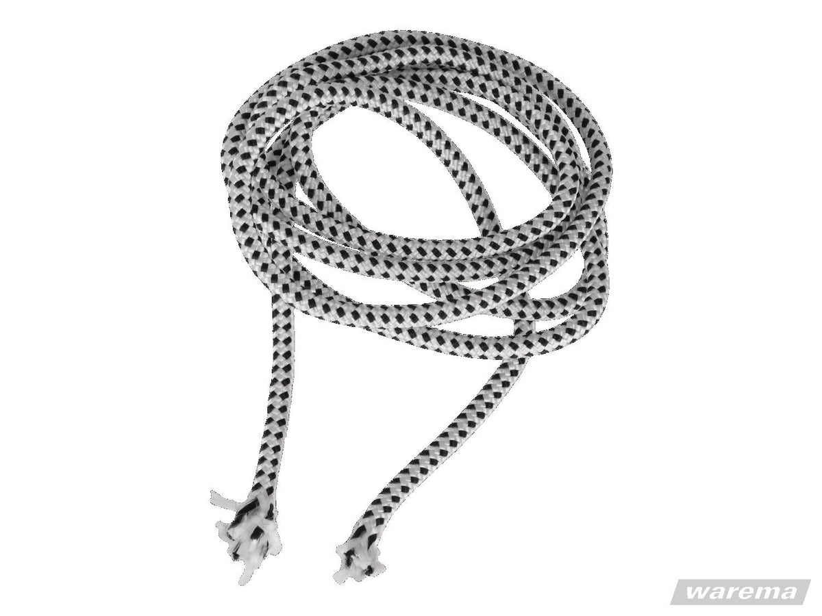 Zugschnur Ø4,5mm, Schwarz/Weiß - Meterware