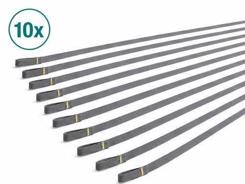10x Aufzugsband Fixlänge 6x0,33mm (steife Ausführung)