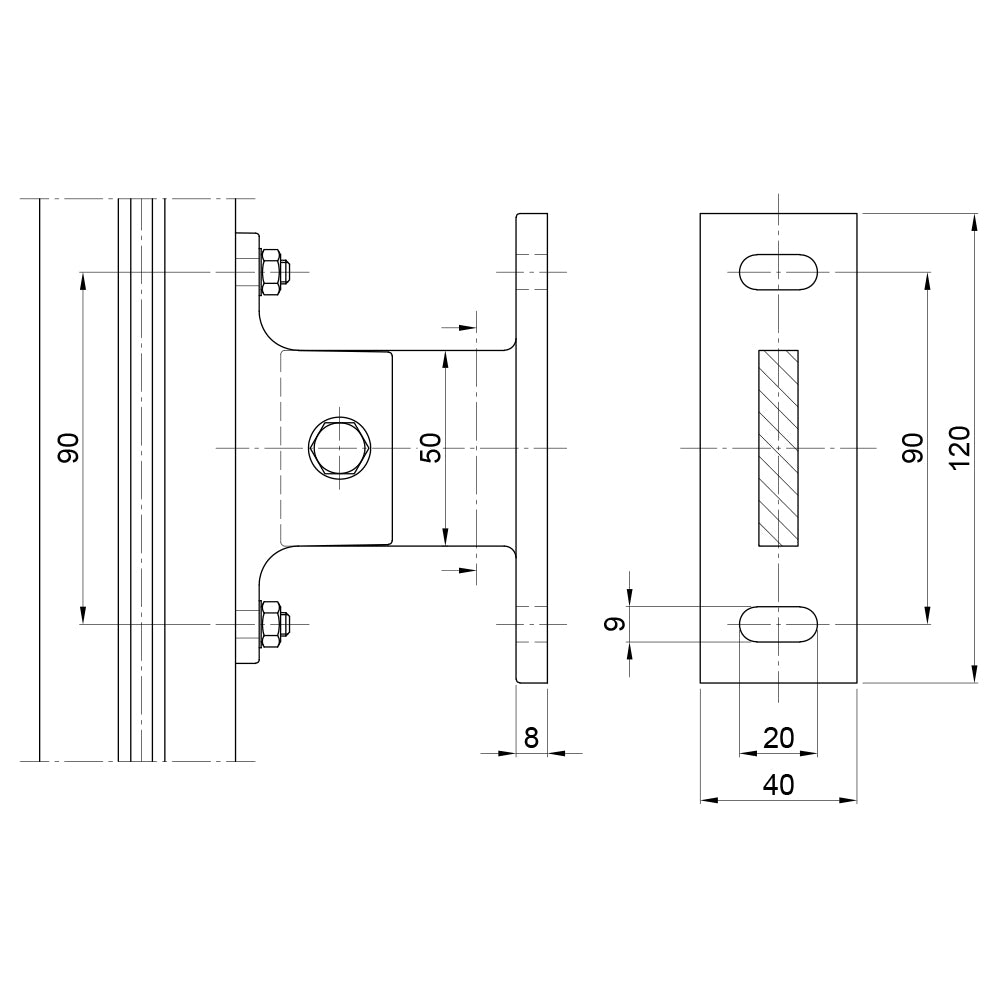 Warema Führungsschienehalter Typ H101