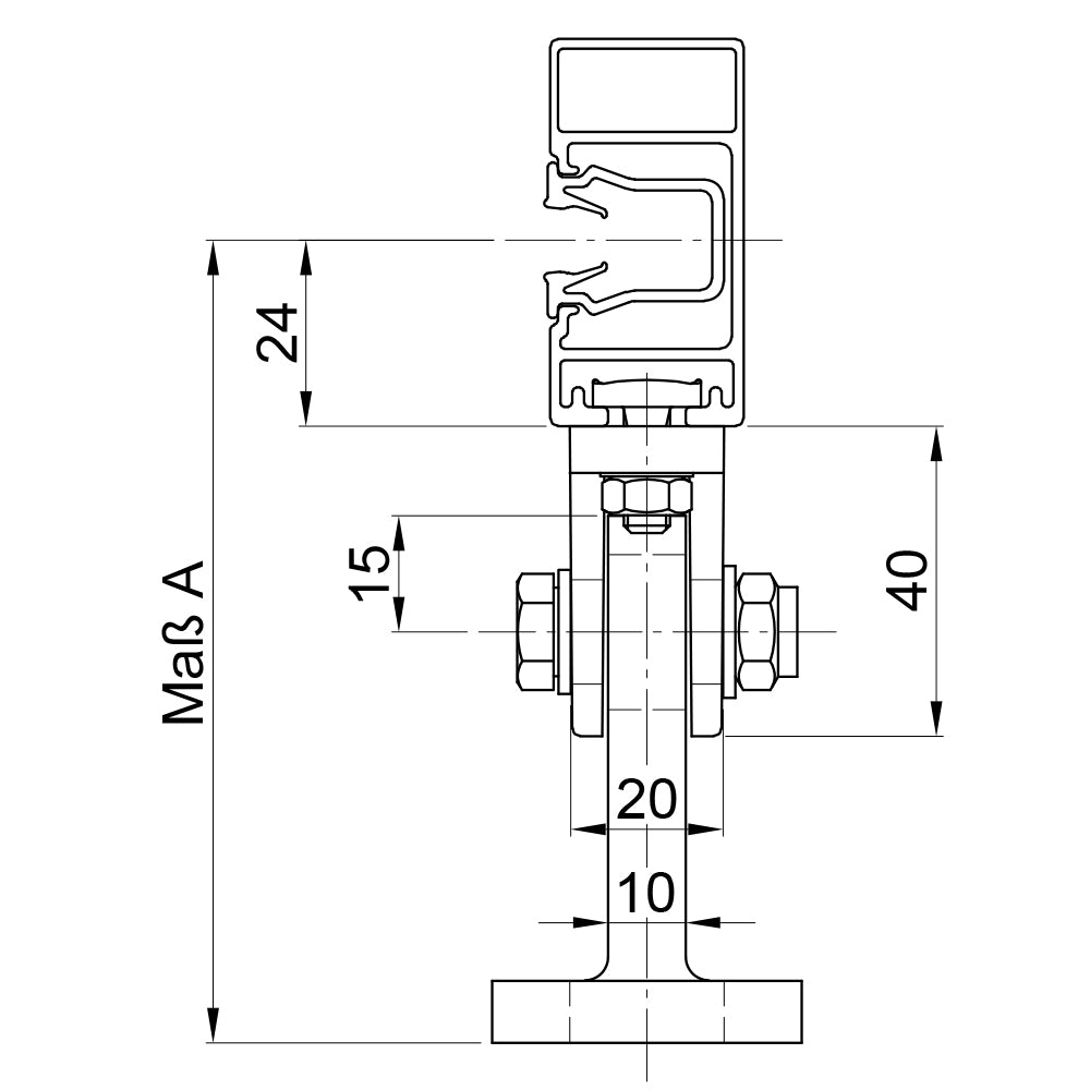 Warema Führungsschienehalter Typ H101
