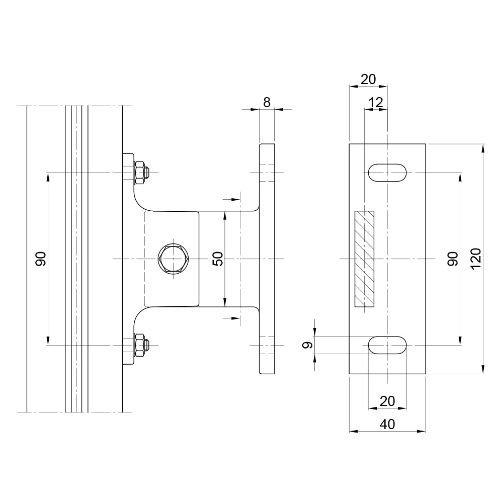Warema Führungsschienehalter Typ H115