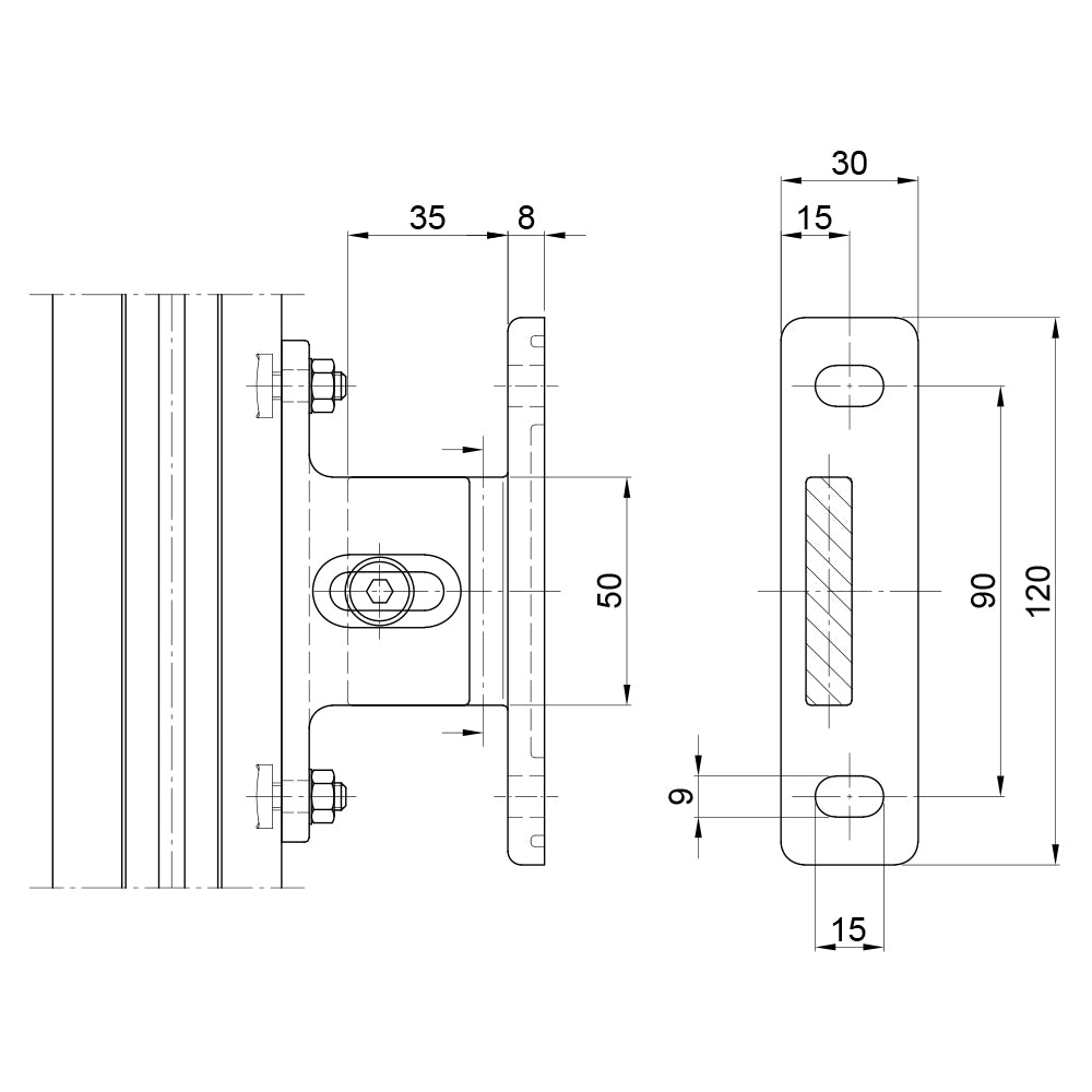 Warema Führungsschienehalter Typ H7