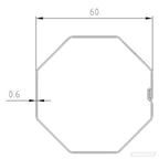 Stahlrohrwelle SW60 8-Kant für Rollläden