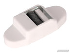 Bürstenrolle weis, inkl. Abdeckung, für 14mm Gurt