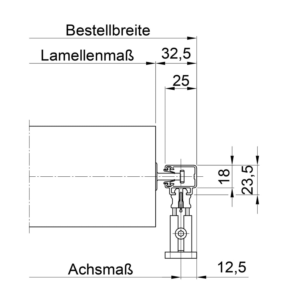 Warema Führungsschiene Typ 2