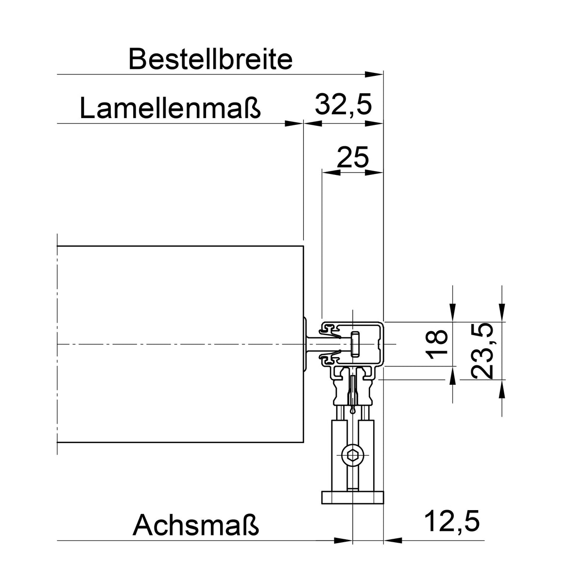 Warema Führungsschiene Typ 2