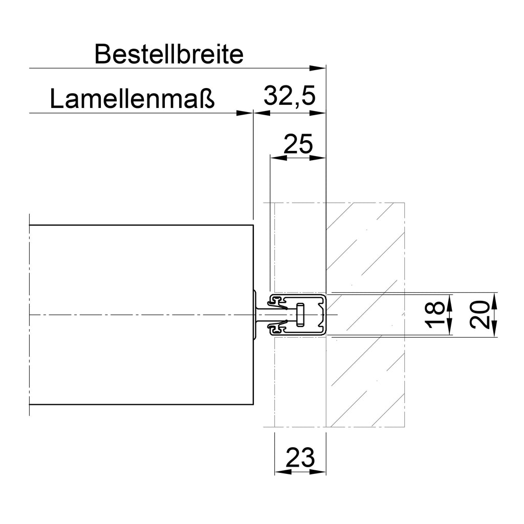 Warema Führungsschiene Typ 1